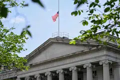 The US Treasury Department in Washington, DC, on May 8. US Treasury Secretary Janet Yellen warned on May 7, 2023, that unless Congress acts soon to raise the nation's debt ceiling, "financial and economic chaos would ensue". 