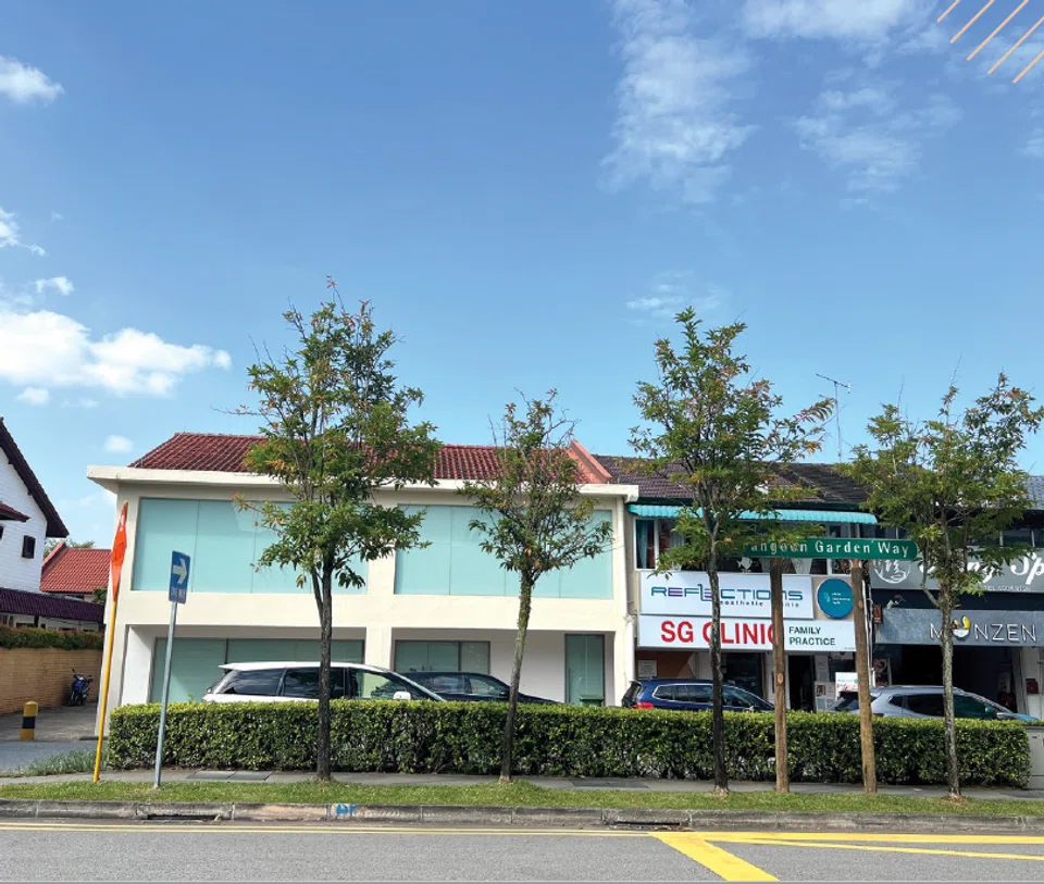 OCBC has sold a pair of two-storey corner shophouses at 86 and 88 Serangoon Garden Way for S$17.49 million