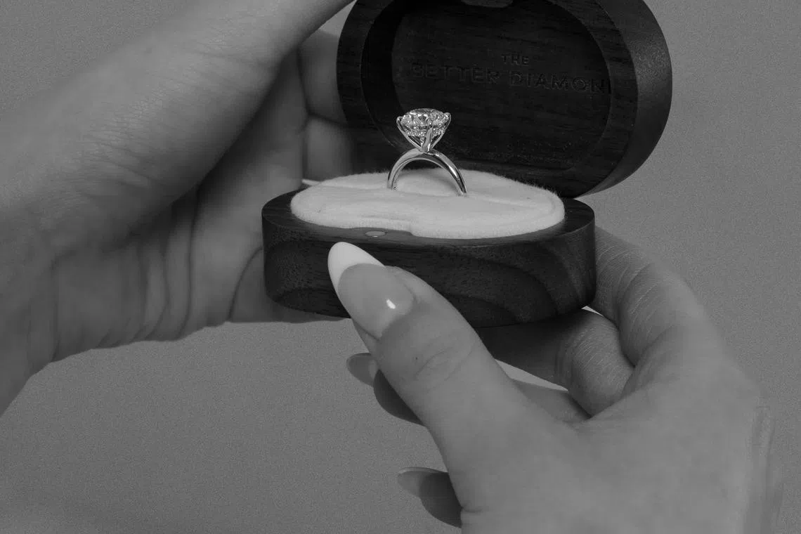 A classic, round lab-grown diamond ring from The Better Diamond, which deals exclusively in such stones. 