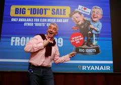 “If it helps to boost Ryanair sales, you can insult me all day, any day,” said Ryanair CEO Michael O'Leary.  