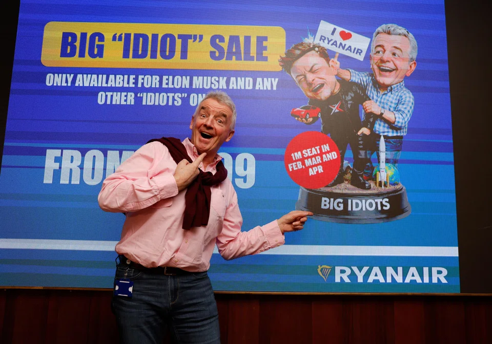 “If it helps to boost Ryanair sales, you can insult me all day, any day,” said Ryanair CEO Michael O'Leary.  