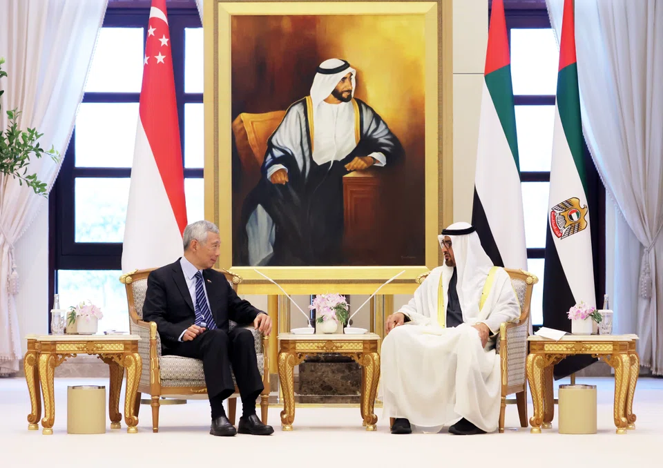 Both leaders reaffirm the excellent bilateral relations and the strong cooperation under the Singapore-UAE Comprehensive Partnership inked in February 2019.