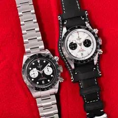 With its black-and-white dial, the Black Bay Chrono (ref 79360) is affectionately known as the panda or reverse-panda.