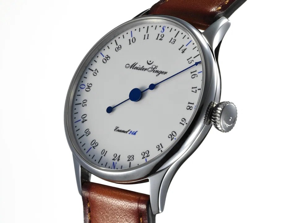 MeisterSinger's 2H Enamel Single-Hand encourages a more relaxed approach to time.