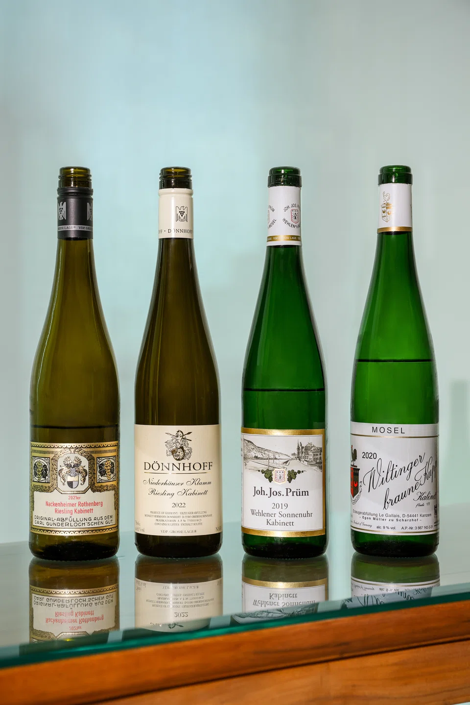 A selection of Riesling wines.
