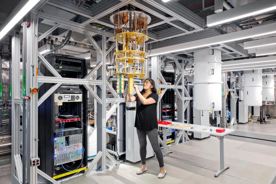 IBM's Quantum scientist Dr Maika Takita works on a quantum computer in IBM Quantum lab.