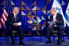 In his most blunt remarks since the Oct 7 attack on Israel by Hamas which provoked the current conflict, US President Joe Biden (left) told donors that Israel Prime Minister Benjamin Netanyahu (right) needed to “change” his stance on a two-state solution for the Palestinians.