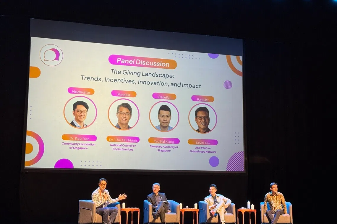 From left: Dr Paul Tan, CEO of Community Foundation of Singapore; Dr Chu Chi Meng, group director of the strategy and research group and chief data officer at NCSS; Teo Kai Xiang, deputy director and head of banking, private wealth management, family offices and philanthropy at MAS; and Kevin Teo, head of ImpactCollab at AVPN.