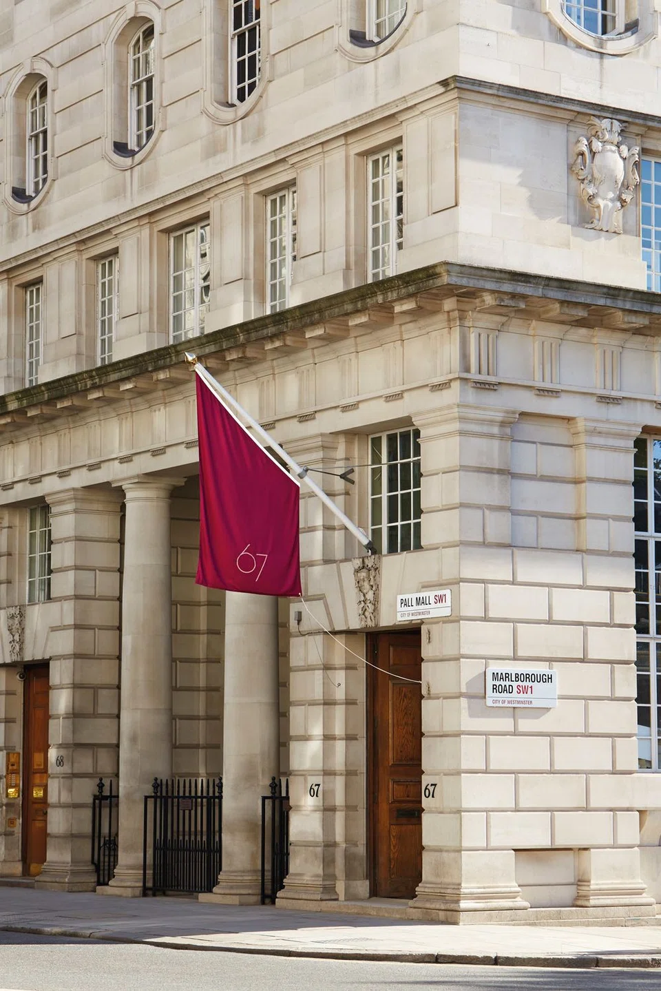 The original London location of 67 Pall Mall.