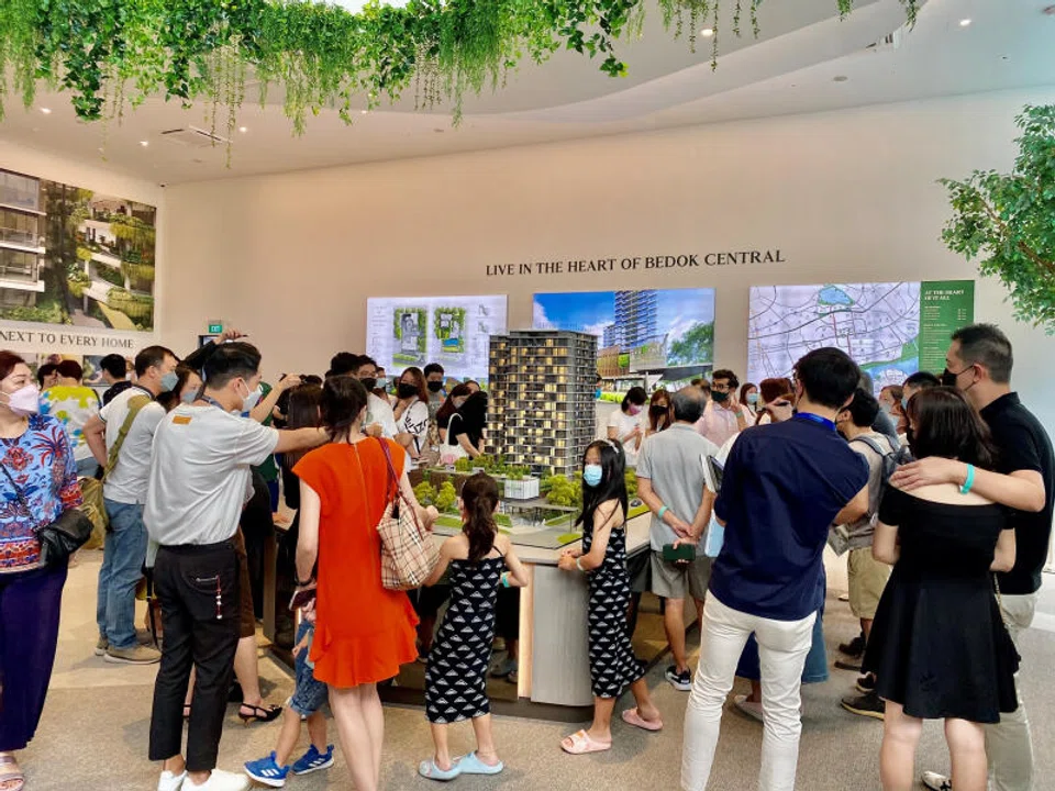 About three-quarters of all units at The Sky Eden@Bedok were sold at an average price of $2,100 per square foot during its launch on Sept 7., 2022.