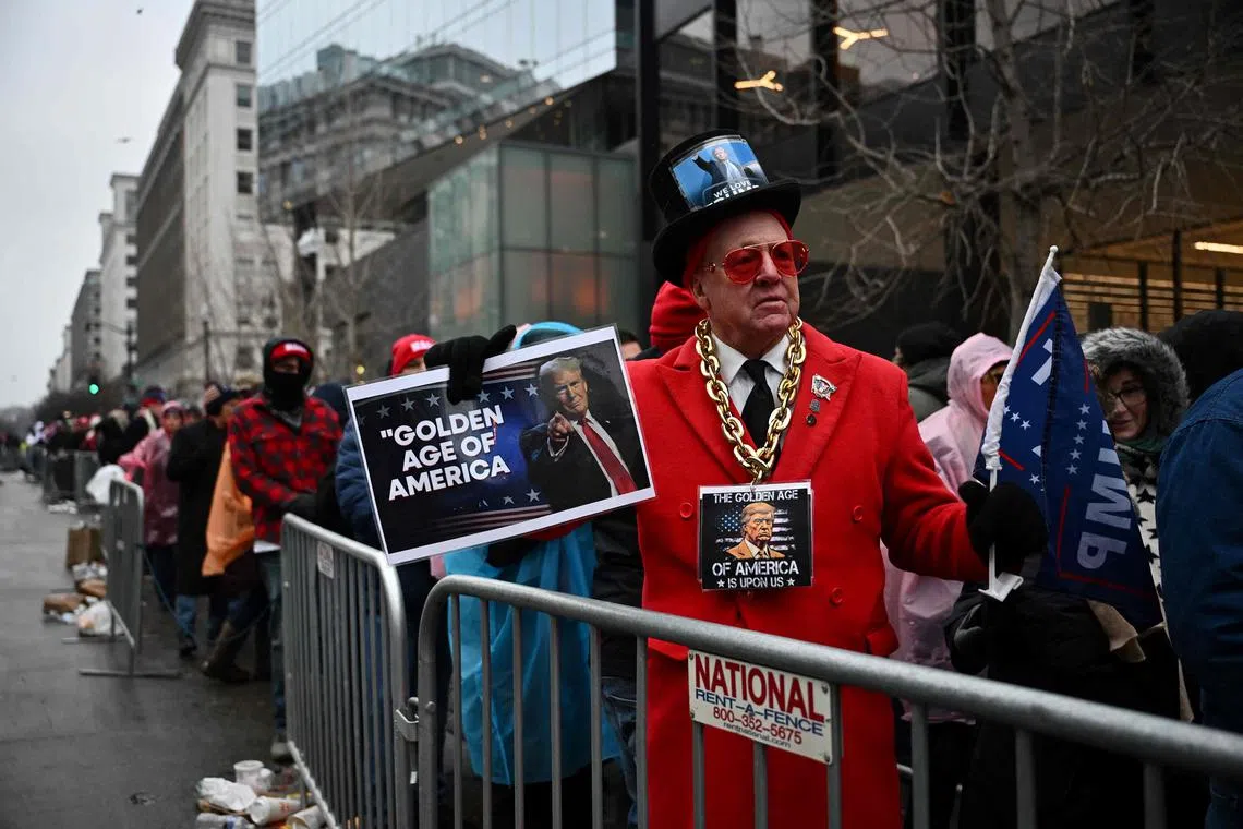 Maga supporters at a rally in January. The idea that Trump will act as a booster of small business is hardly plausible, says the writer, considering that his first administration proved better at delivering on its promises to dynastic fortunes.
