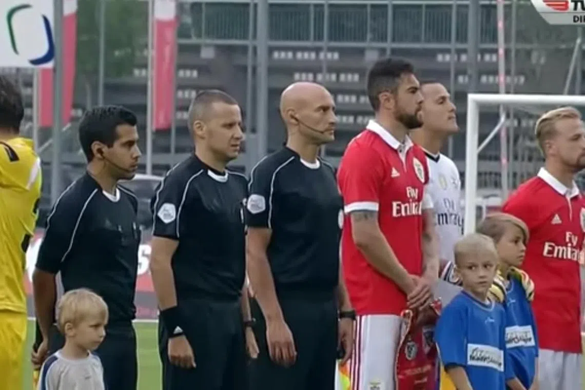 Before moving to Singapore, EHL Singapore Dean Luciano Lopez (first referee from left, in black outfit) was a part-time referee for semi-professional football leagues in Switzerland, overseeing international friendlies that included teams from the Premier League, LaLiga, Primeira Liga, Süper Lig and the Swiss Super League. 