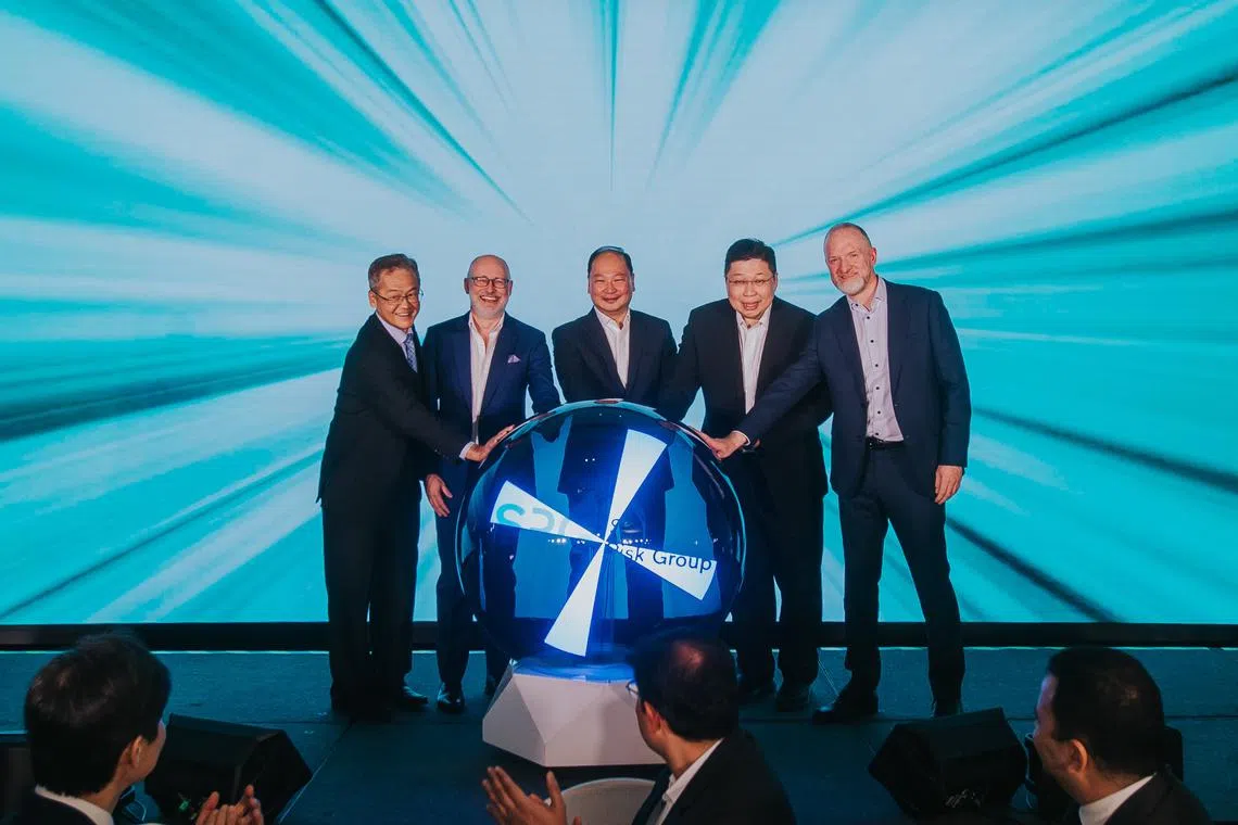 From left: Lim Eng Thiam, chairman of SRG Singapore; Warren Downey, group CEO; Collin Yap, CEO, Asia-Pacific; Chua Eng Leong, chairman, Asia-Pacific; Lee Anderson, deputy group CEO, at the launch event of its Asia-Pacific operations.
