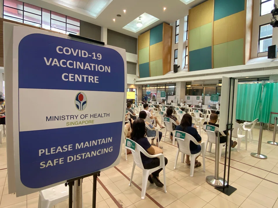 People waiting in the observation zone at a vaccination centre in November 2021. The Ministry of Health surged vulnerable people to get boosters and be cautious in “settings with many potential contacts”.
