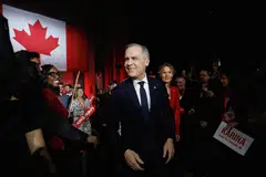 Former Bank of Canada and Bank of England governor Mark Carney won with 86 per cent of votes cast to be leader of Canada's ruling Liberal Party and will succeed Justin Trudeau as prime minister.
