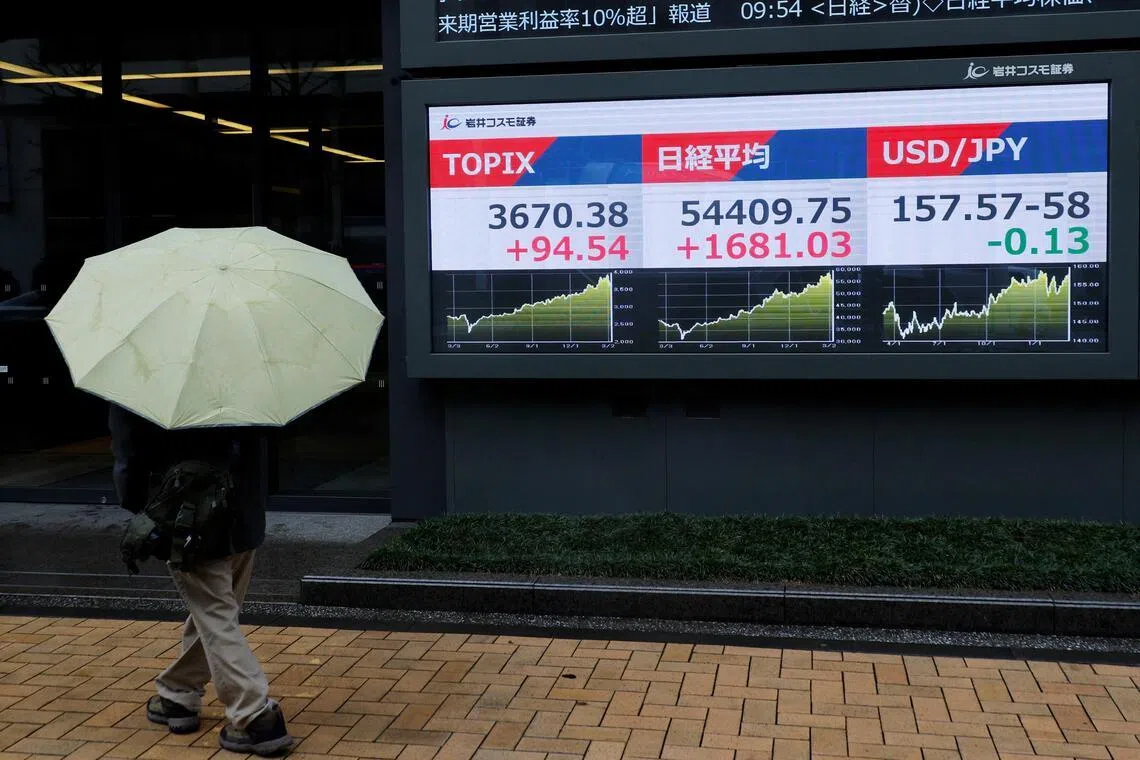 The Nikkei was up 1.91 per cent at 54,726.58, as of 0140 GMT on Wednesday.