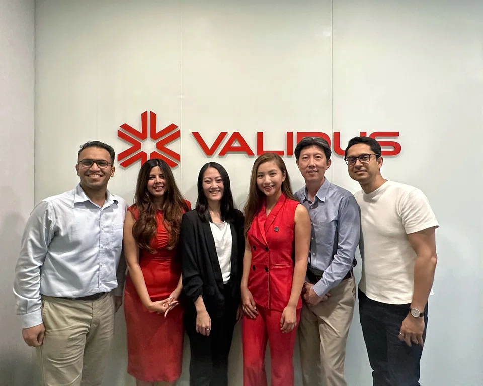 From left: Varun Mittal, founder of Fintech Nation; Tawishi Singh, co-founder of Fintech Nation think tank; Milena Naitoh, head of corporate development and capital markets at Validus; Vanessa Ho, co-founder of Fintech Nation Fund; Chong Khai Siang, group chief financial officer of Validus; and Nikhilesh Goel, co-founder and group CEO of Validus.
