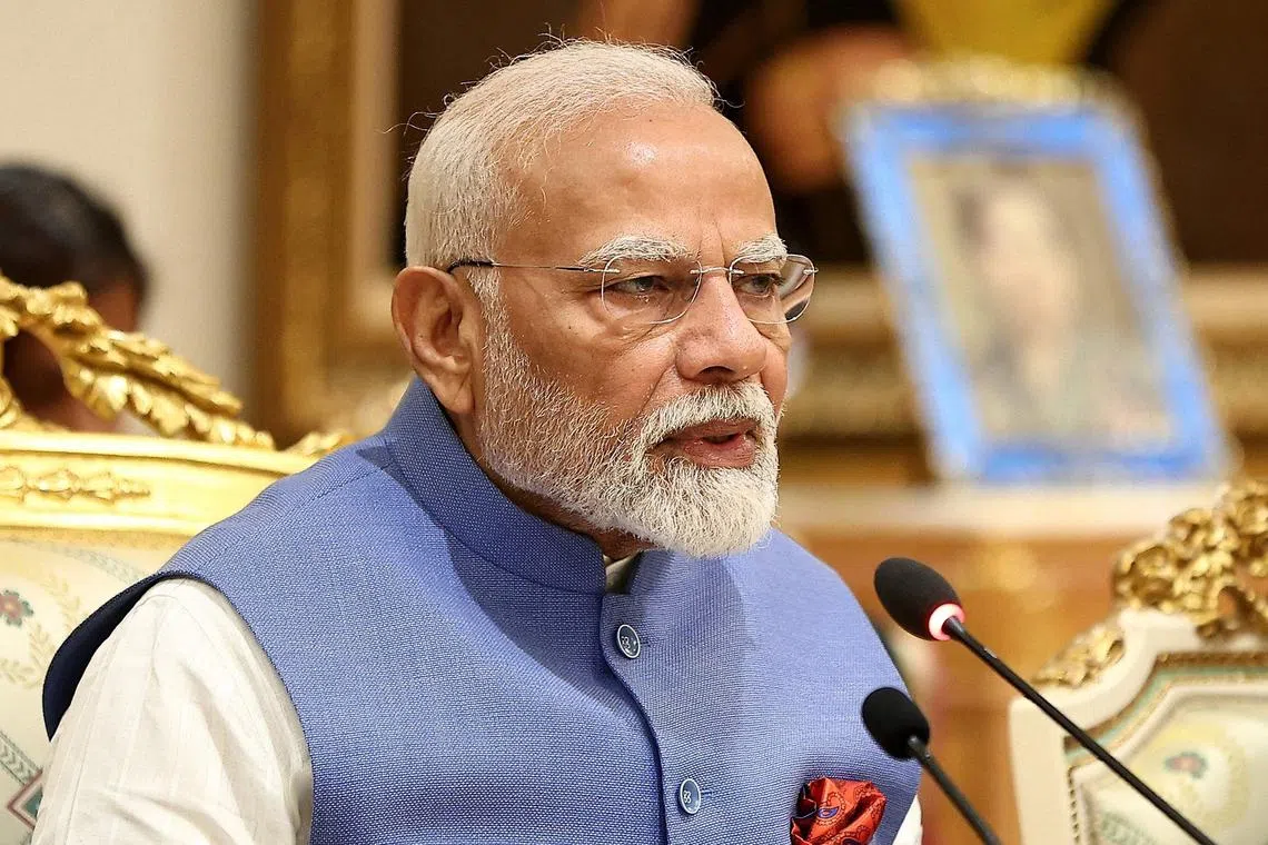 “The world economy is going through many apprehensions, there is an atmosphere of instability,” Narendra Modi says.