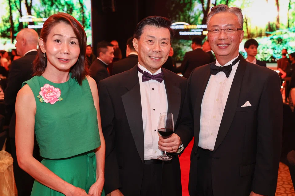 From left: Ng Hsueh Ling, chairman, Lendlease Global Commercial Reit; Lee Yi Shyan, board member, SPH Media; and Choe Peng Sum, CEO, Pan Pacific Hotels Group.
