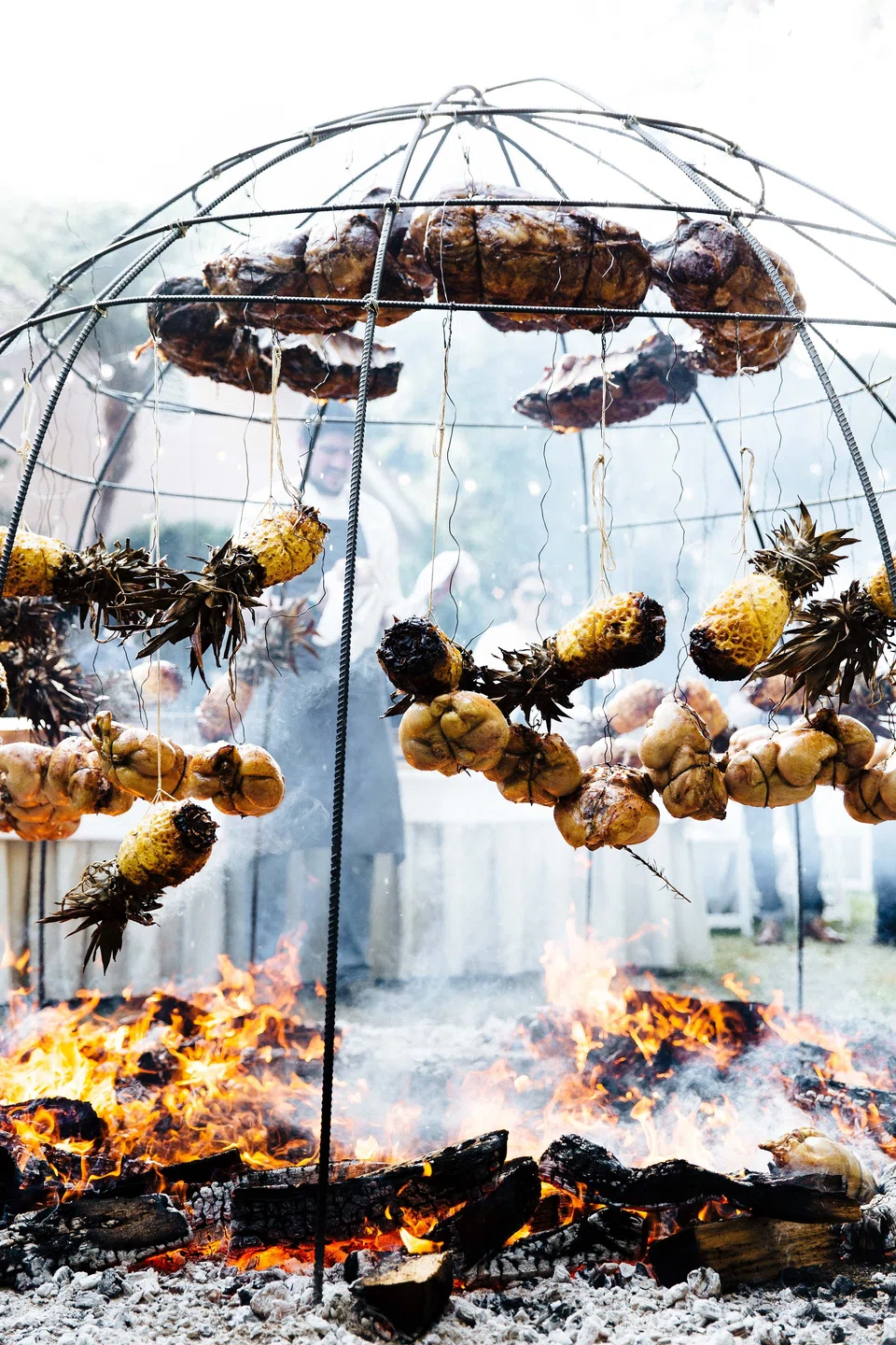 A dome is being built at the Fullerton Bay Hotel entrance