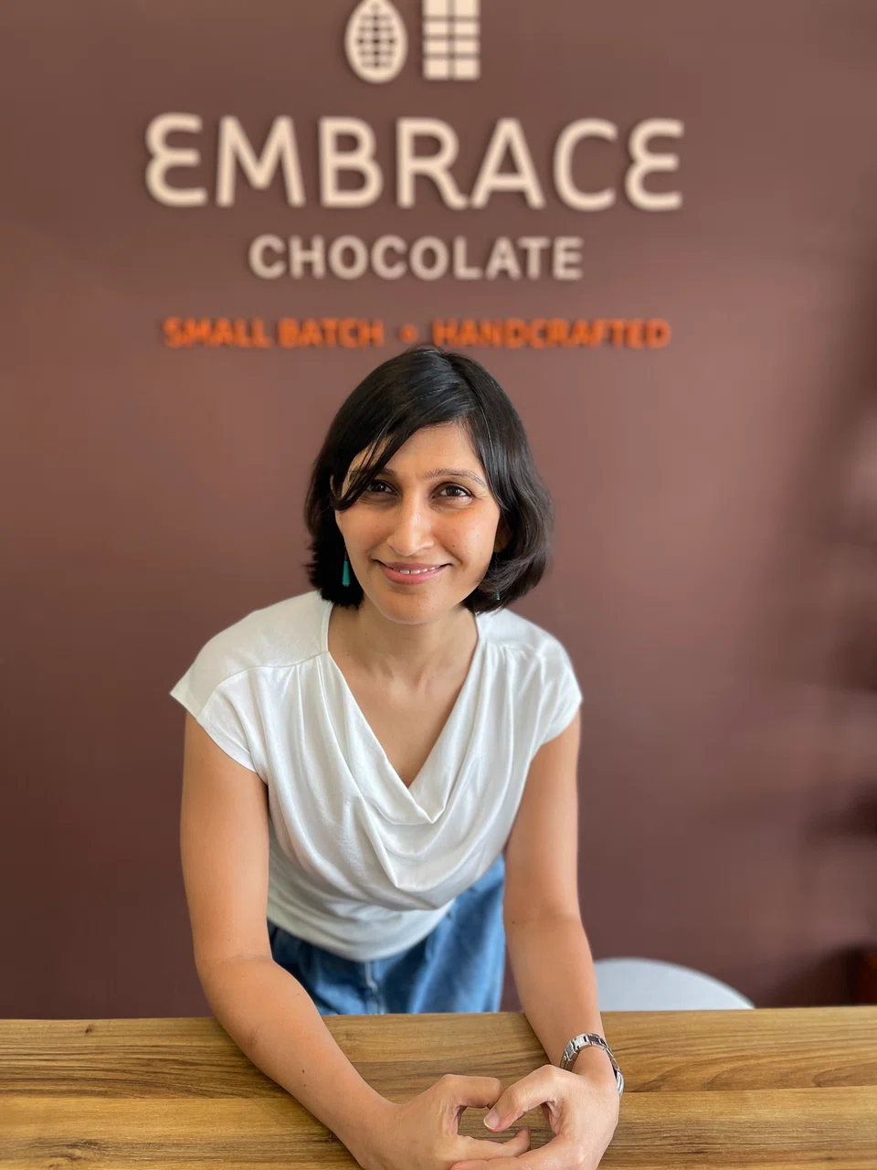 Embrace chocolate shop owner Namita Gupta.
