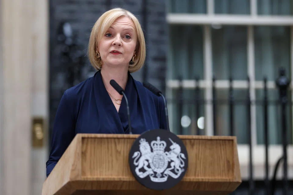 Liz Truss, UK prime minister, delivers her first speech as premier outside 10 Downing Street in London, UK, on Tuesday, Sept. 6, 2022.  The new Cabinet she has assembled is one of the least experienced in modern times. 