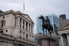 Investors continued to almost fully price in two quarter-point interest rate cuts by the Bank of England in 2026.