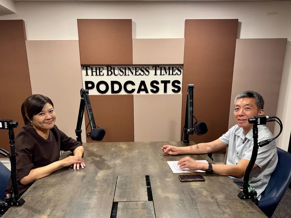 GuocoLand's Dora Chng (left) speaks to BT's Leslie Yee on the PropertyBT podcast.