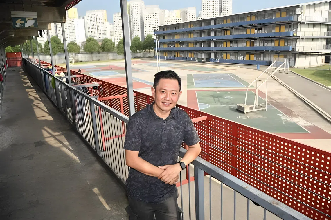 Tee Up Capital CEO Kelvin Low at the company’s flagship PPT Lodge 1A dormitory in Seletar North.