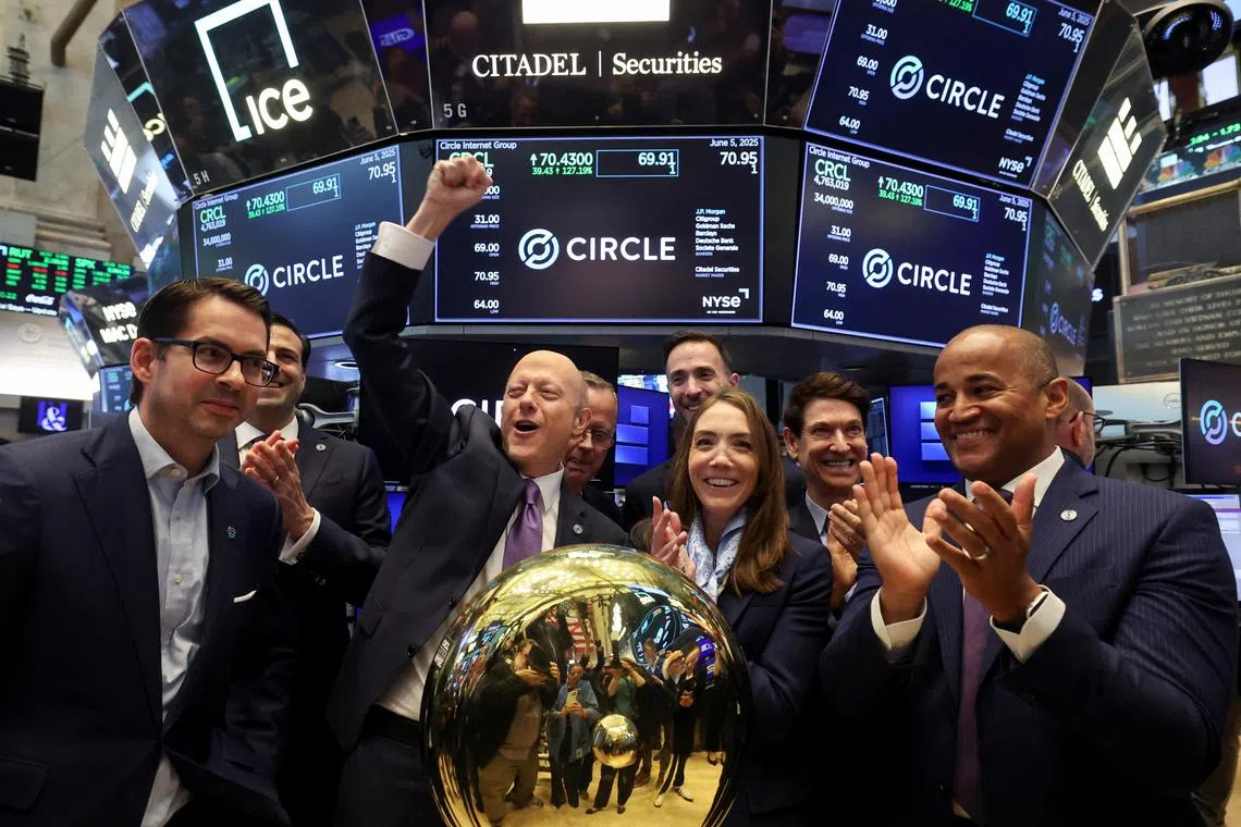 Stablecoin issuer Circle Internet Group made its trading debut on the New York Stock Exchange on Jun 5.