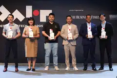 From left: H3 Zoom's Shaun Koo; Milkiway AI's Dr Petty Chen; Ailytics' Tan Wei Zhuang; SBS Transit's Shaun Liew; Thales' Kanwar Singh and JTC Corporation's Adam Chern. 