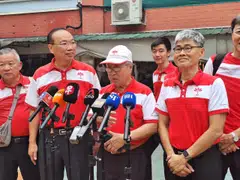 PSP chairman Dr Tan Cheng Bock (centre) introduces Jeffrey Khoo, (left) and Tony Tan, (right) as the party's first two candidates for the 2025 General Election.