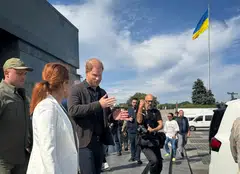 Prince Harry at Kyiv's National Museum of the History of Ukraine in the Second World War. 