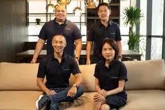 Key staff members at AC Ventures include (clockwise from top left) Pandu Sjahrir, founding partner; Michael Soerijadji, founder and managing partner; Helen Wong, managing partner; and Adrian Li, founder and managing partner.