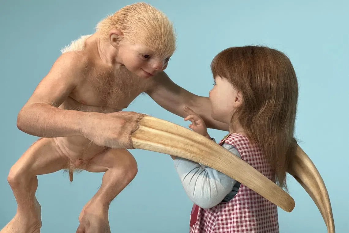 Patricia Piccinini's strange life-like sculpture combines the mundane and the macabre.
