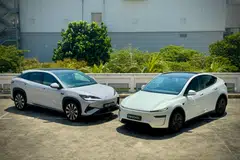 In overall terms the Model Y (right) feels better to drive, but the Sealion 7 feels like it would be better to live with.