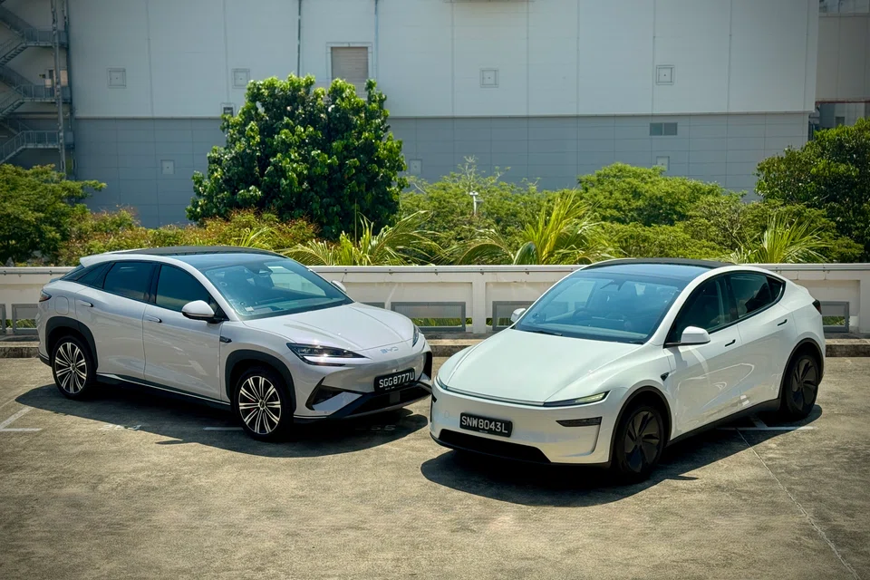 In overall terms the Model Y (right) feels better to drive, but the Sealion 7 feels like it would be better to live with.