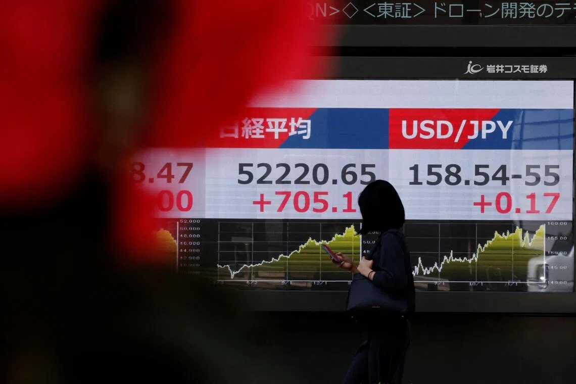 The benchmark Nikkei 225 Index advanced 2.93 per cent to 53,784.43 on Wednesday morning.