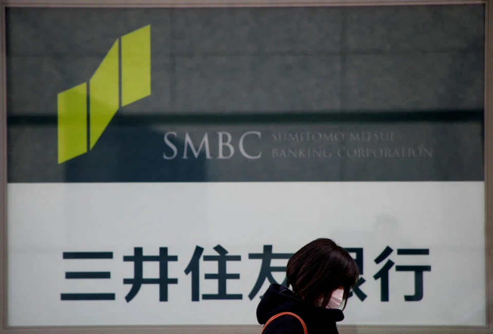 Sumitomo Mitsui Banking Corporation which is part of Sumitomo Mitsui Financial Group (SMFG). SMFG posted a profit of 39.82 billion yen (S$391.4 million) in the three months through March, compared with 81.84 billion yen in the year-earlier period.