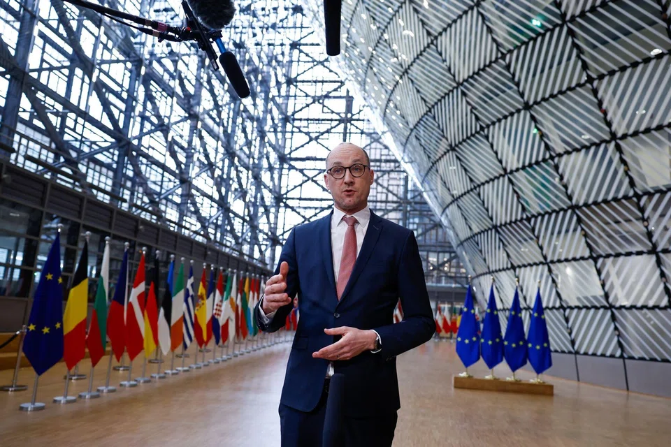 “Rather than focusing on retaliation (against US tariffs), we should focus on the challenges of Europe - the decreasing competitiveness and the increasing productivity gap that we face,” Belgian Finance Minister Vincent Van Peteghem told reporters.