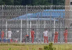 The exterior of the Folkston Immigration and Customs Enforcement Processing Center where Korean workers of Hyundai Motor Group and LG Energy Solution are being detained in Folkston, Georgia, Sep 8, 2025. 