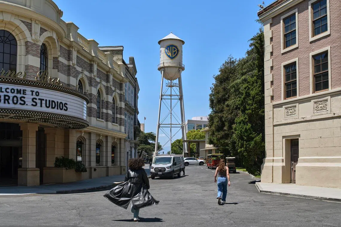 The Warner Bros studio lot in Burbank. Paramount and Netflix have been vying to win control of the company, and with it, its prized film and television studios and its extensive content library.