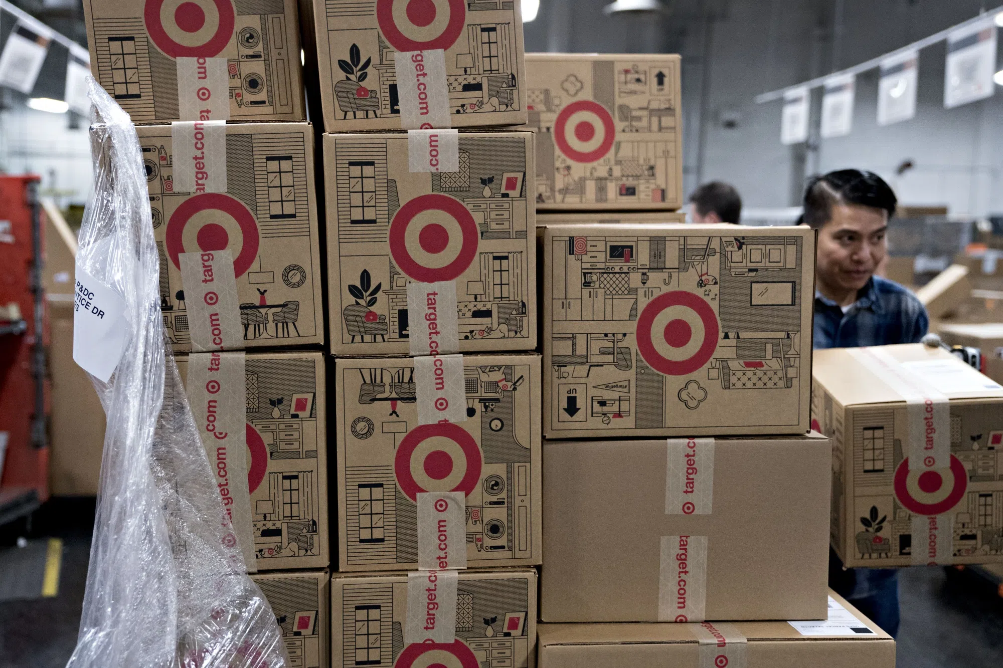 Most online orders from Target and other US retailers get sent to warehouses before going to consumers via truck delivery. 