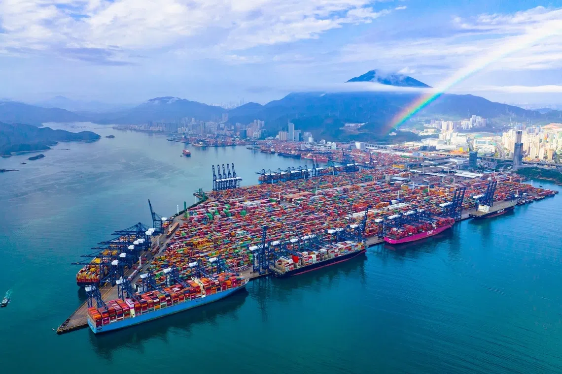 Yantian container terminal, operated by Yantian International Container Terminals Limited, which is owned by Hutchison Port Holdings Trust. 
