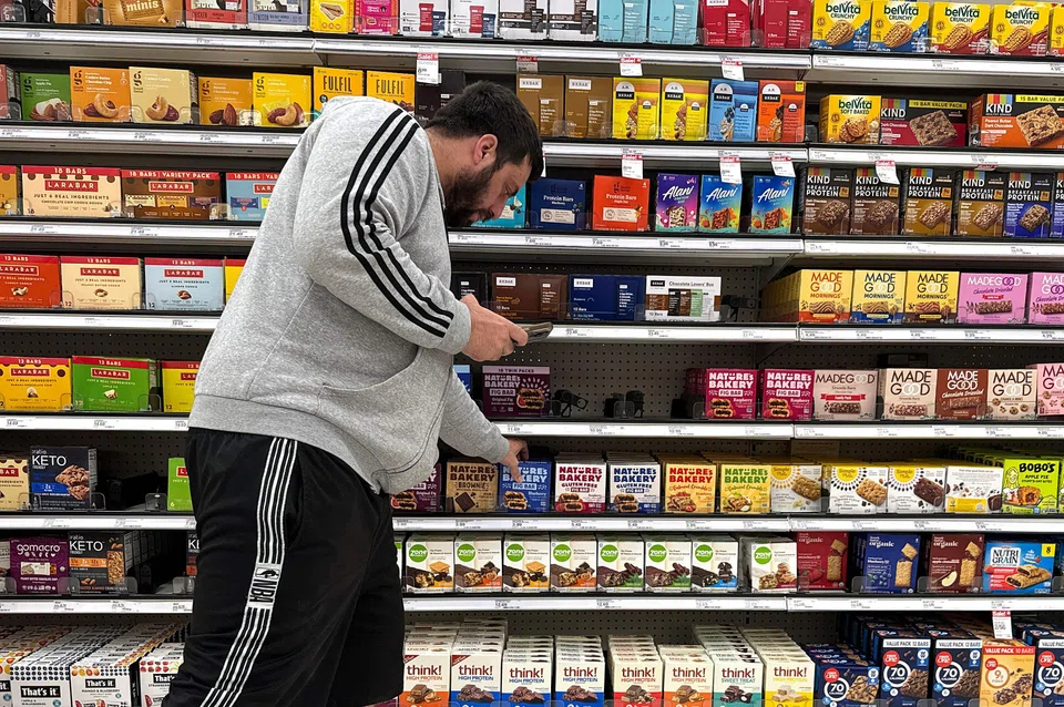 When wages increase faster than inflation, the cost of grocery items relative to wages declines over time. 