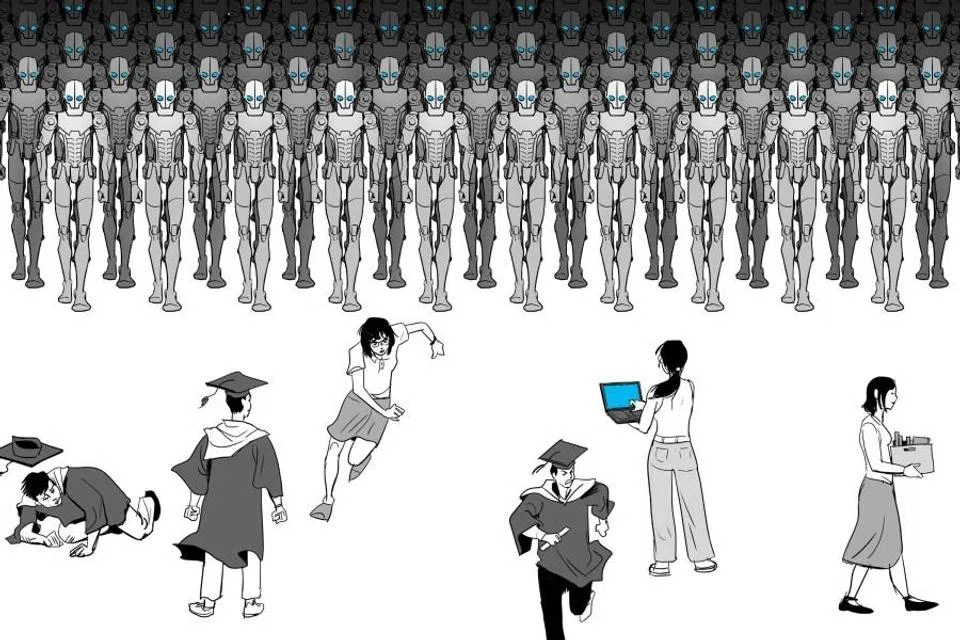 Artificial intelligence is taking over many tasks, while young people find it difficult to hold their jobs. 