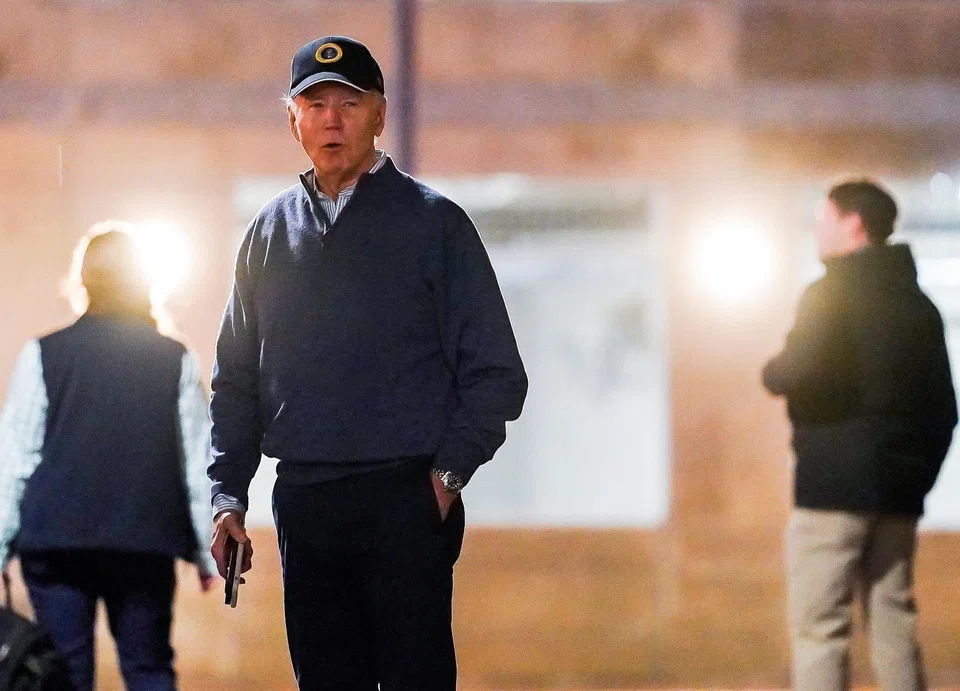 President Joe Biden (above) and his wife have just left his campaign headquarters after having a meal of pasta with tomato sauce with members of his re-election team.