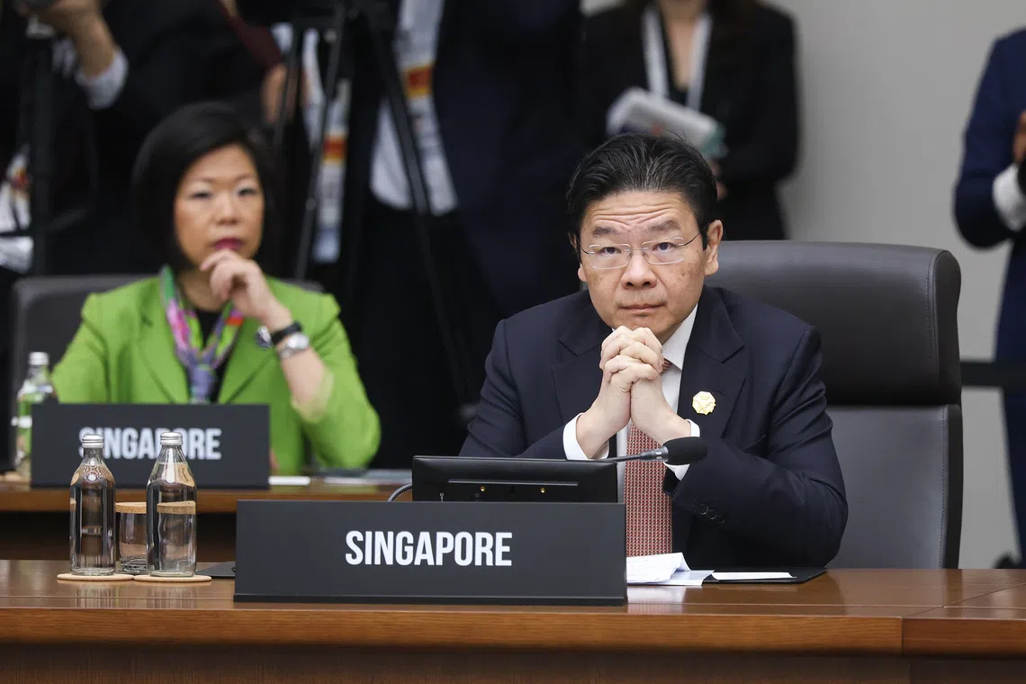At the first session of the Apec Economic Leaders' Meeting, Prime Minister Lawrence Wong laid out three things that the Apec economies need to do.
