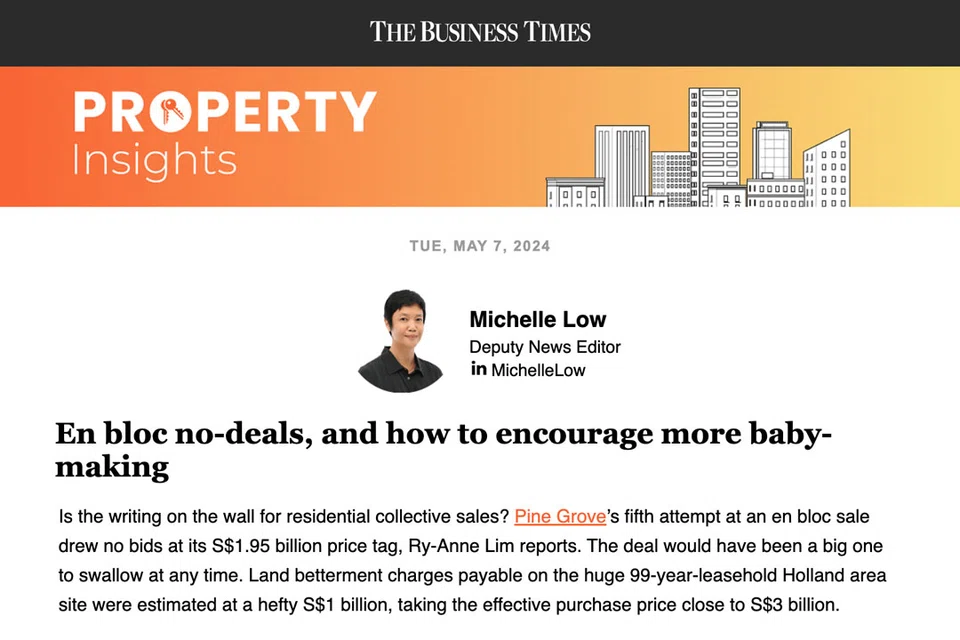 With the government signalling it will release increasingly more supply into the housing market to curb rising prices and market measures eroding demand, developers are showing little appetite for big-ticket buys, writes BT deputy news editor Michelle Low.