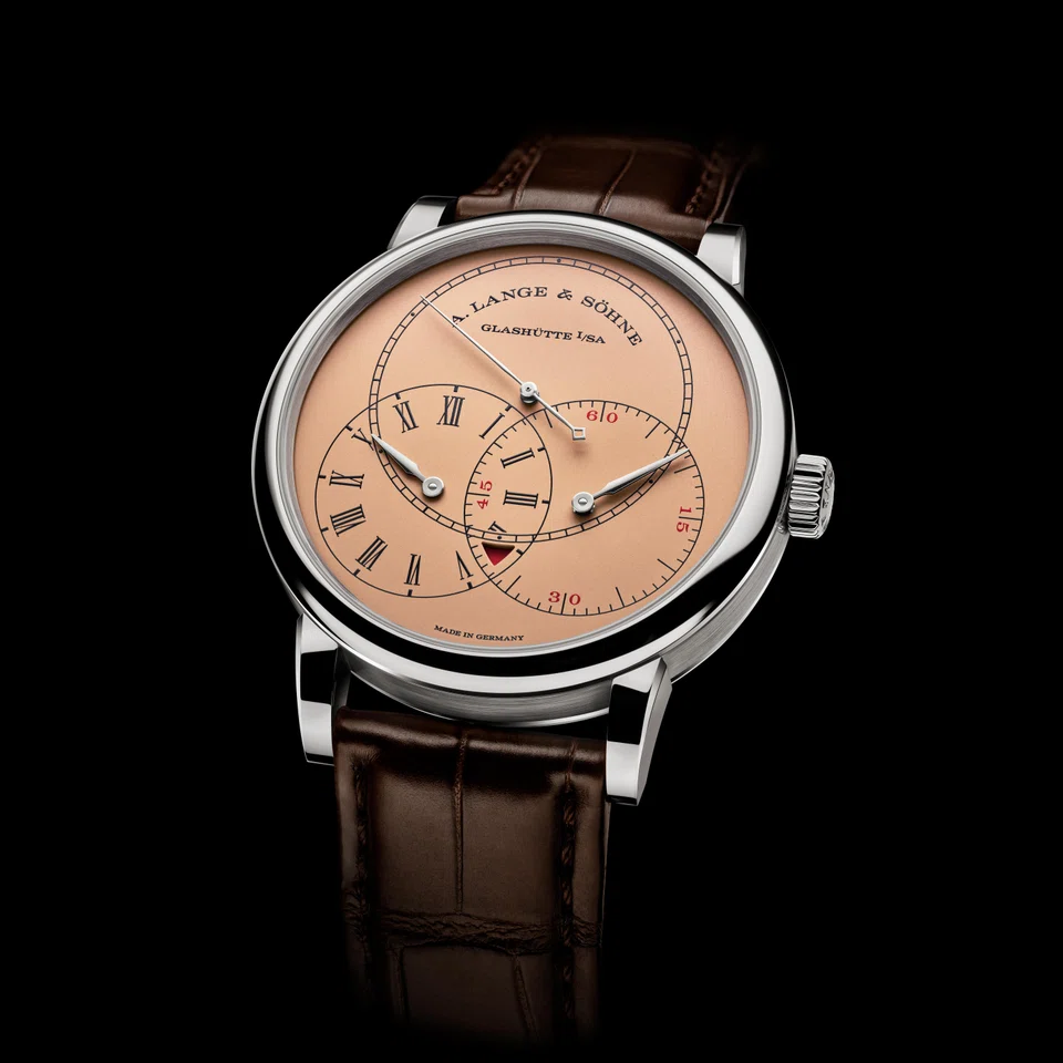 The Richard Lange Jumping Seconds unites elaborate precision mechanisms with a regulator-style dial.
